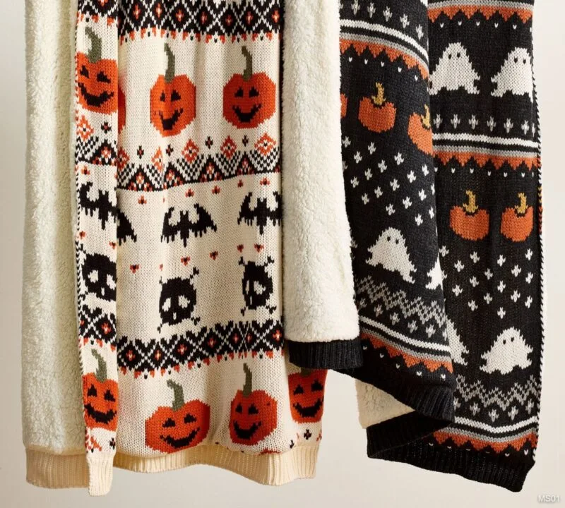 Gus the Ghost Fair Isle Knit Jacquard Throw