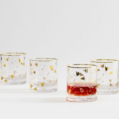 Gold Scatter Cocktail Glasses