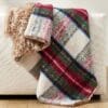 Stewart Plaid Faux Fur Back Throw